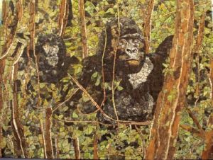 Voir le détail de cette oeuvre: gorilles en cavale